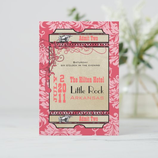 Invitation Billet de lecture RSVP (3,5 x 5) (Debout devant)