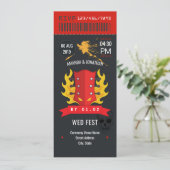 Invitation Billet de mariage Rock and Roll personnalisé (Debout devant)