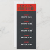 Invitation Billet de mariage Rock and Roll personnalisé Invit (Dos)