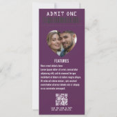 Invitation Billet de mariage Rock Glam Rock 'n' Roll (Dos)