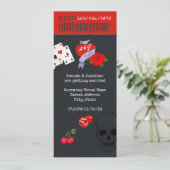 Invitation Billet de mariage Rockabilly (Debout devant)