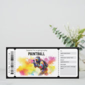 Invitation Billet de paintball (Debout devant)