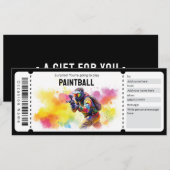 Invitation Billet de paintball (Devant / Derrière)