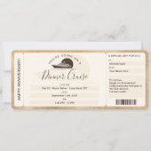 Invitation Billet de passeport de surprise Croisière Dîner (Devant)