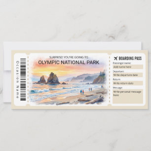 Invitation Billet de passeport de voyage pour le parc nationa