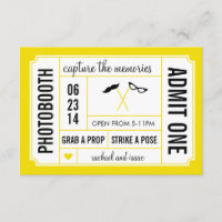 Billet de Photobooth d'appui verticaux de