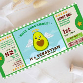 Invitation Billet de premier anniversaire de Saint-guacamole