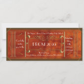 Invitation billet de PROM d'art déco, luxe en cuir (Devant)