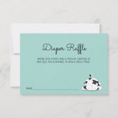 Invitation Billet de rabat au Baby shower de petite vache mig (Devant)