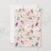 Invitation Billet de rabat Baby shower Roses blanches (Dos)