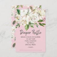 Billet de rabat Baby shower Roses blanches