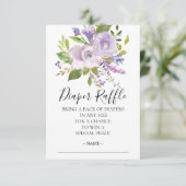 Invitation Billet de rabat de Baby shower floral Lavender (Debout devant)