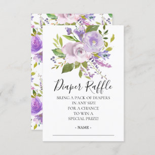 Invitation Billet de rabat de Baby shower floral Lavender
