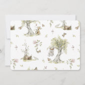 Invitation Billet de rabat téléchargeable de la forêt de bois (Dos)