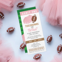 Billet de Révélation du Sexe Touchdowns ou Tutus