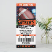 Invitation Billet de rugby personnel anniversaire Enfants (Debout devant)