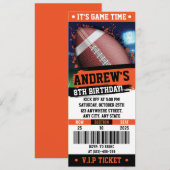 Invitation Billet de rugby personnel anniversaire Enfants (Devant / Derrière)