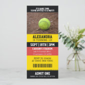 Invitation Billet de softball pour un anniversaire (Debout devant)