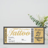 Invitation Billet de tatouage Certificat Billet cadeau (Debout devant)