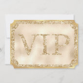 Invitation Billet de Ticket d'Événement Gold VIP (Devant)