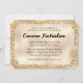 Invitation Billet de Ticket d'Événement Gold VIP (Dos)