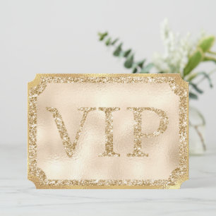 Invitation Billet de Ticket d'Événement Gold VIP