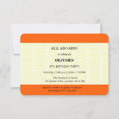 Invitation Billet de Train Inspiré | Anniversaire (Dos)