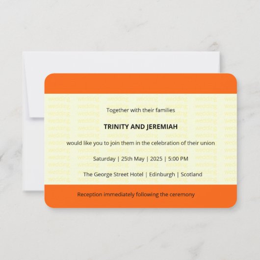 Invitation Billet de train inspiré | Mariage (Dos)