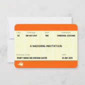 Invitation Billet de train inspiré | Mariage (Devant)