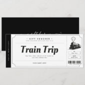 Invitation Billet de train surprise voyage Billet cadeau (Devant / Derrière)