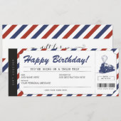 Invitation Billet de train surprise voyage Billet cadeau (Devant / Derrière)