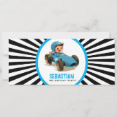 Invitation Billet de voiture Blue Too Fast Racing Anniversair (Dos)