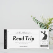 Invitation Billet de voyage surprise cadeau Certificat (Debout devant)