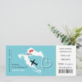 Invitation Billet d'embarquement Mariage Destination Croatie (Debout devant)