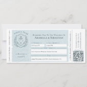 Invitation Billet d'embarquement pour croisière Mariage de de (Devant)