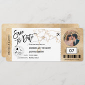 Invitation Billet d'embarquement pour le tableau de sauvegard (Devant / Derrière)