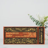 Invitation Billet d'entrée de fête d'Halloween Goth Déplaisan (Debout devant)