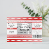 Invitation Billet d'entrée de la classe Red High School (Debout devant)