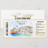 Invitation Billet d'entrée d'embarquement Ibiza modifiable (Devant / Derrière)