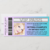 Invitation Billet d'entrée fête d'anniversaire (Devant)