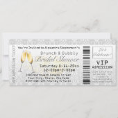 Invitation Billet d'entrée Fête des mariées Brunch et Bubbly (Devant)