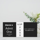 Invitation Billet d'entrée N'importe quel âge Anniversaire Bl (Debout devant)