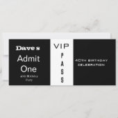 Invitation Billet d'entrée N'importe quel âge Anniversaire Bl (Devant)