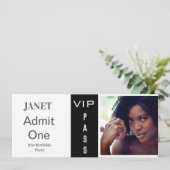 Invitation Billet d'entrée N'importe quel âge Anniversaire Ph (Debout devant)