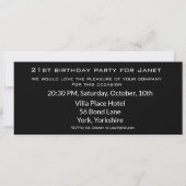 Invitation Billet d'entrée N'importe quel âge Anniversaire Ph (Dos)