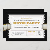 Invitation Billet d'entrée pour la fête d'anniversaire (Devant / Derrière)