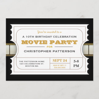 Invitation Billet d'entrée pour la fête d'anniversaire