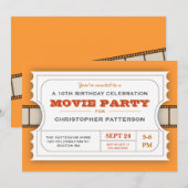 Invitation Billet d'entrée pour la fête d'anniversaire de la (Devant / Derrière)