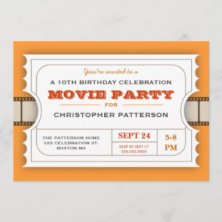 Invitation Billet d'entrée pour la fête d'anniversaire de la