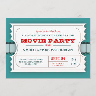 Invitation Billet d'entrée pour la fête d'anniversaire de la